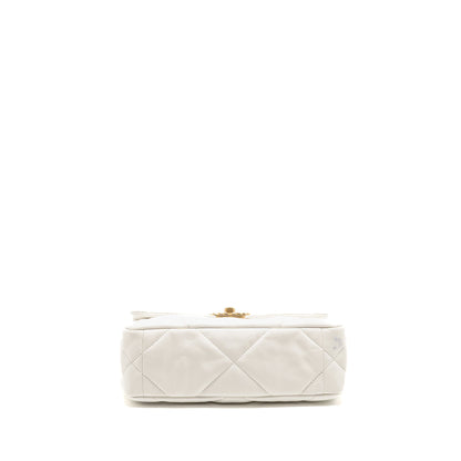 Chanel Small 19 Bag Lambskin White Multicolour Hardware