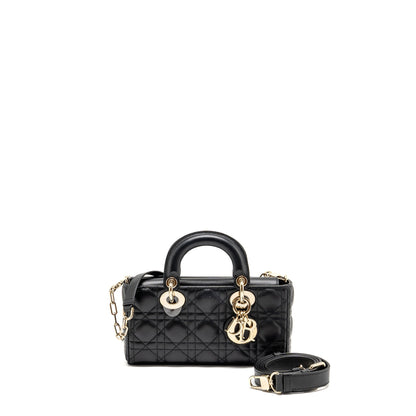 Dior Small Lady D-Joy Purse Cannage Lambskin Black