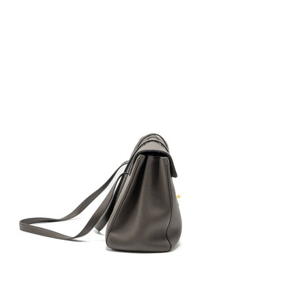 Celine Medium Soft 16 Purse Grained Calfskin grey