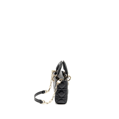 Dior Small Lady D-Joy Purse Cannage Lambskin Black