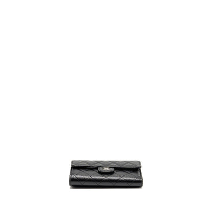 Chanel Classic Flap Wallet Caviar Black SHW (Microchip)