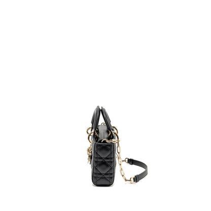 Dior Small Lady D-Joy Purse Cannage Lambskin Black