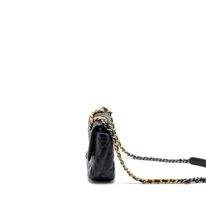 Chanel small 19 bag lambskin black multicolour hardware (Microchip)