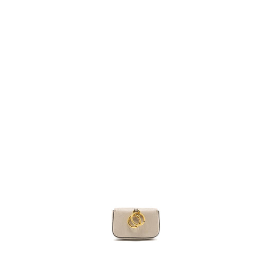 FENDI Mini Baguette Keyring charm Calfskin Beige