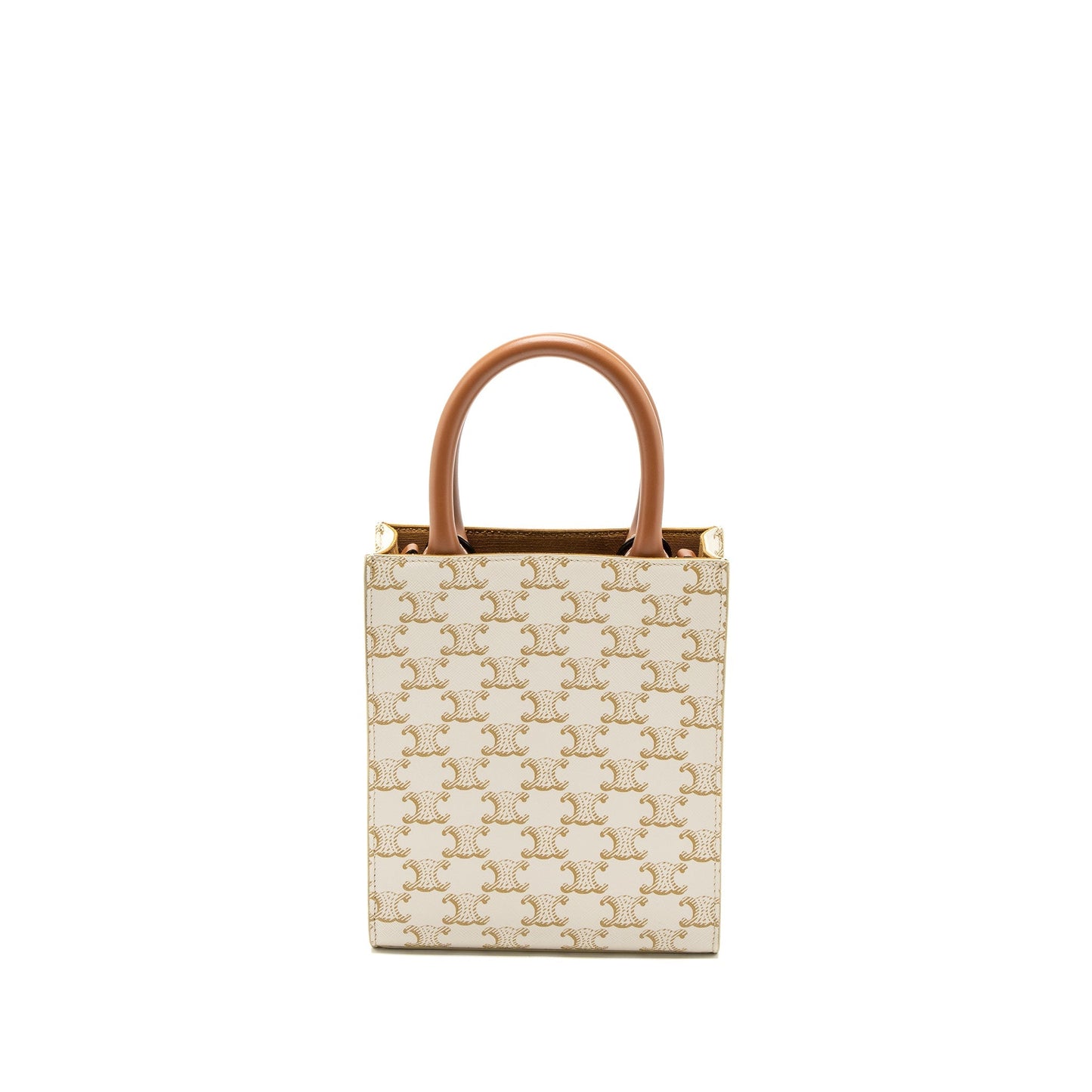 Celine Mini Vertical Caban Triomphe Canvas/Calfskin