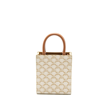 Celine Mini Vertical Caban Triomphe Canvas/Calfskin