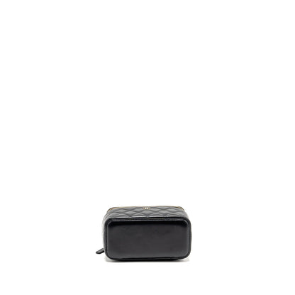 Chanel Long Vanity Case with Chain Lambskin Black LGHW