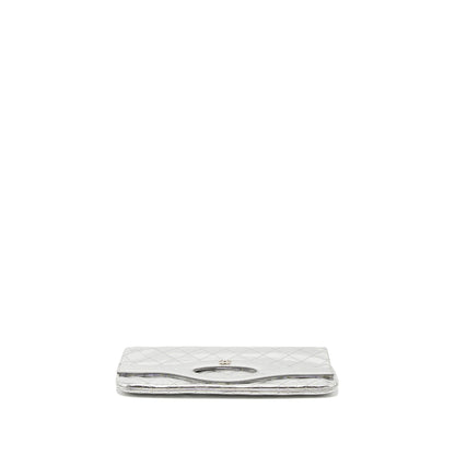 Chanel 31 Clutch Bag Goatskin Metallic Silver SHW