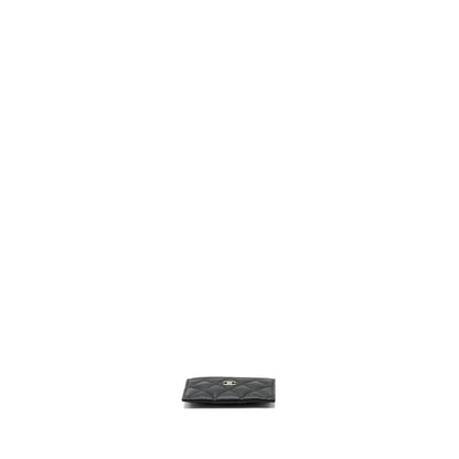 Chanel Classic Card Holder Caviar Black SHW( Microchip)