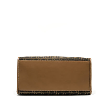 Fendi Sunshine Large Tote Shopper jacquard fabric Brown