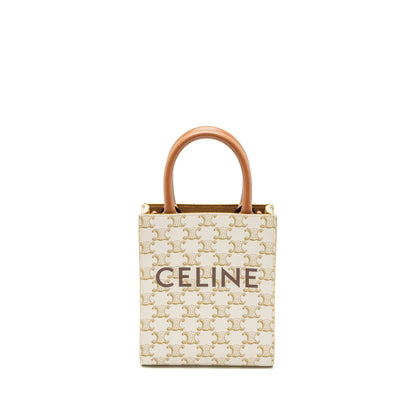 Celine Mini Vertical Caban Triomphe Canvas/Calfskin