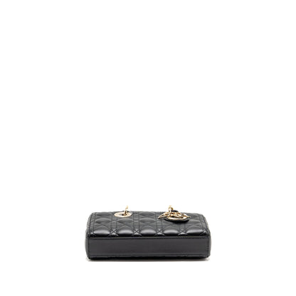 Dior Small Lady D-Joy Purse Cannage Lambskin Black