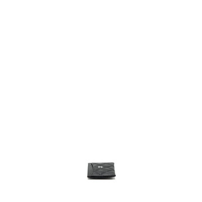 Chanel Classic Card Holder Caviar Black SHW( Microchip)
