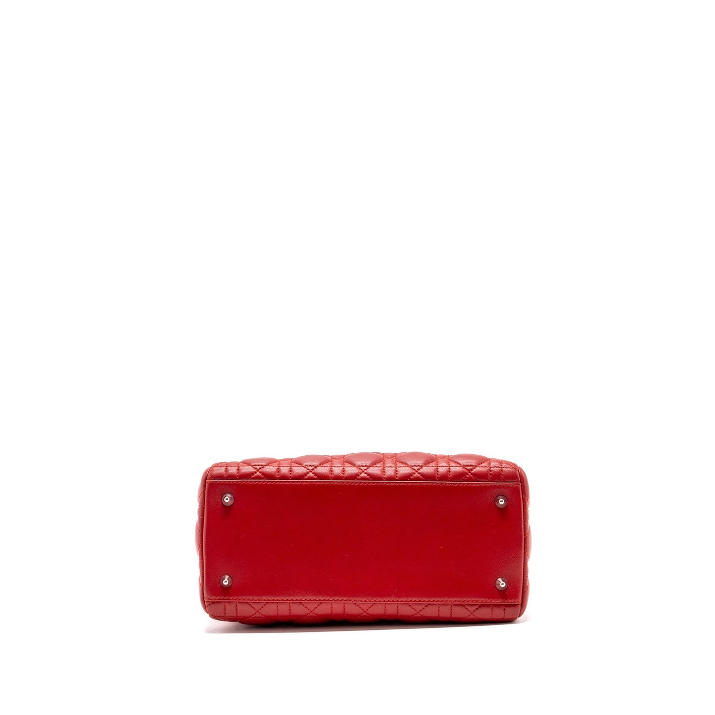 Dior Medium lady dior lambskin red