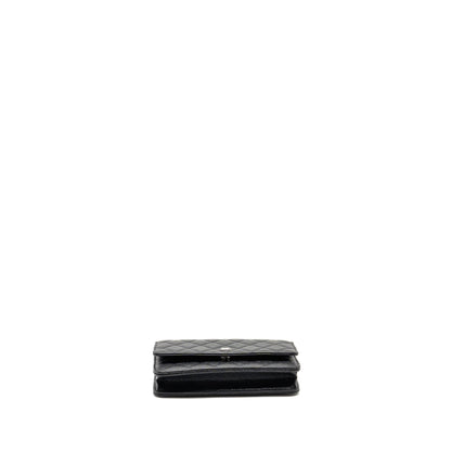 Chanel Classic Wallet On Chain Caviar Black SHW (Microchip)