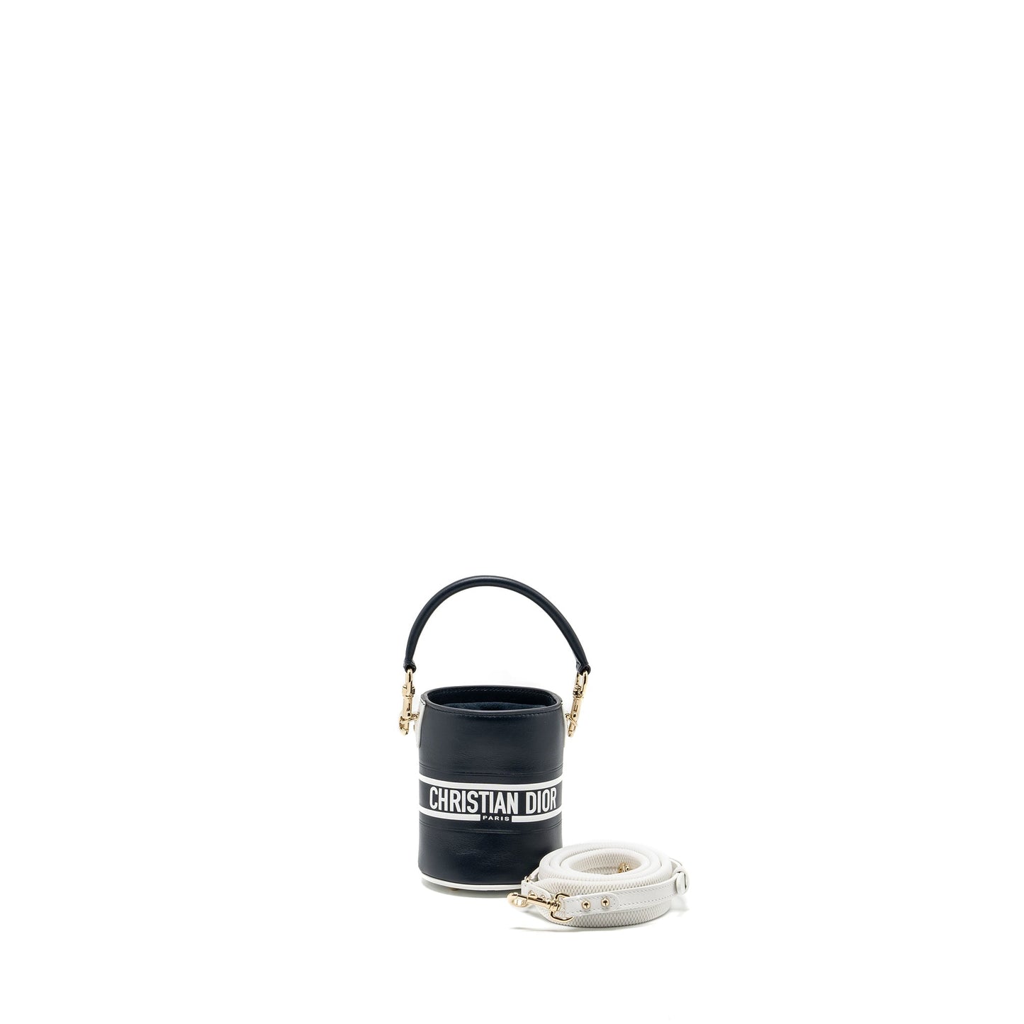 Dior Micro Dior Vibe Bucket Purse Calfskin Blue/White
