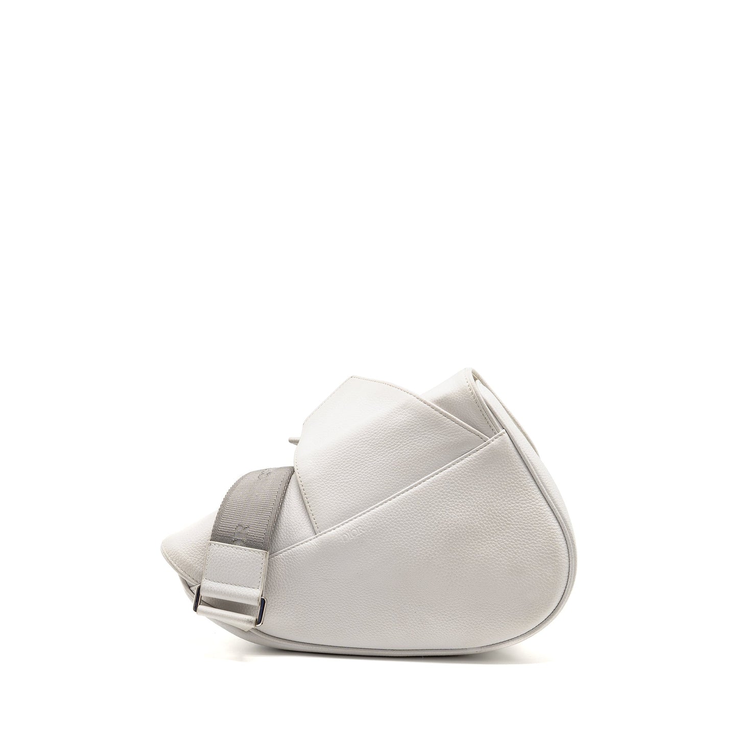 Dior Homme Saddle Belt Purse Calfskin White