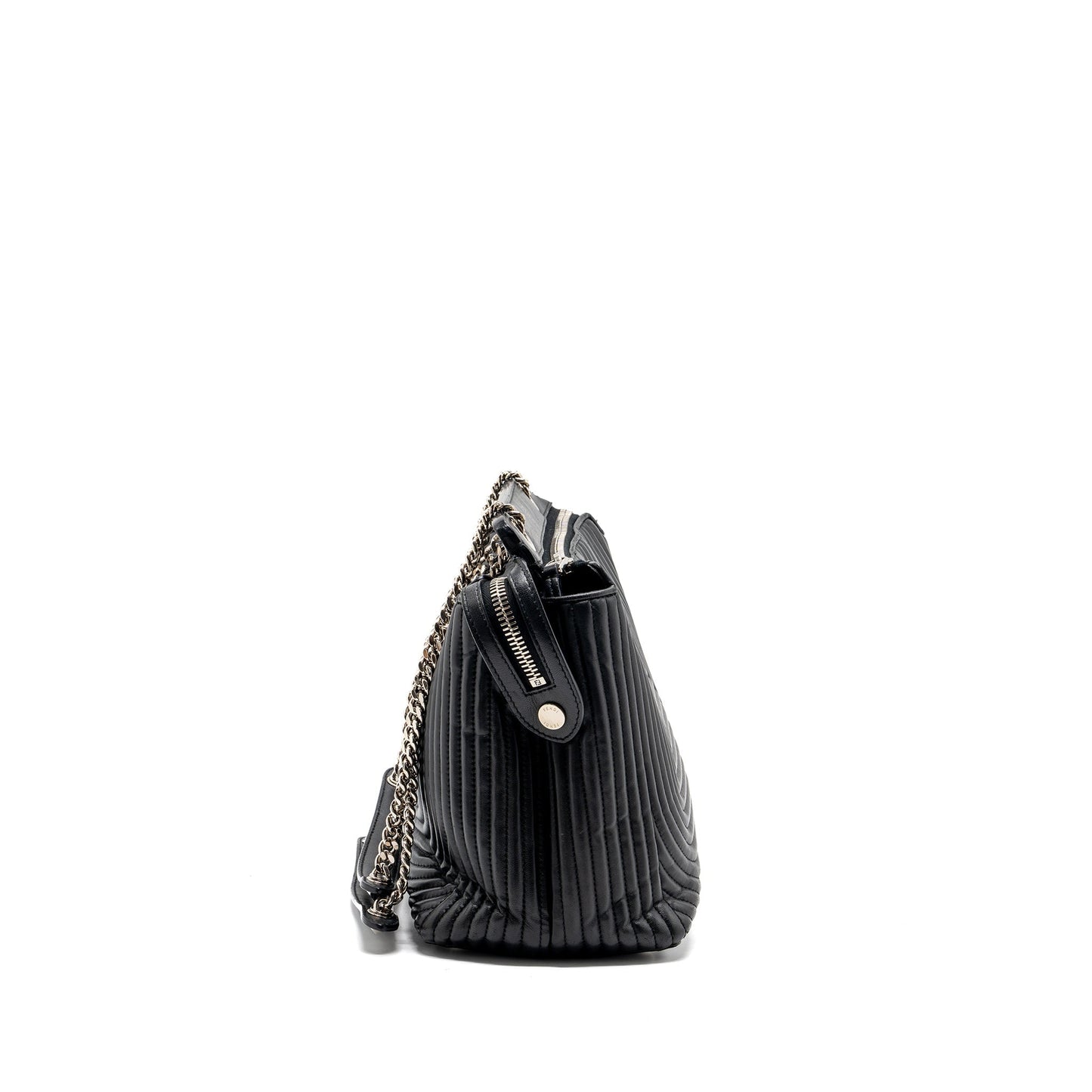 Fendi doctom chain Mini Purse leather black