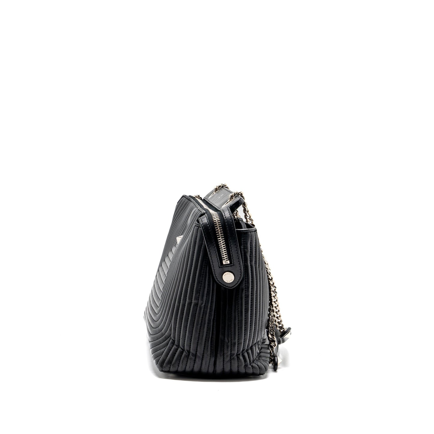 Fendi doctom chain Mini Purse leather black