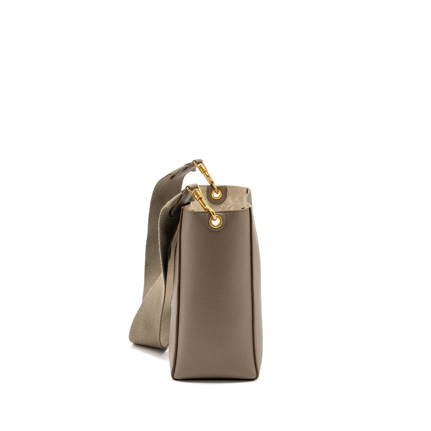 Celine Sangle Bucket Purse Calfskin Grey