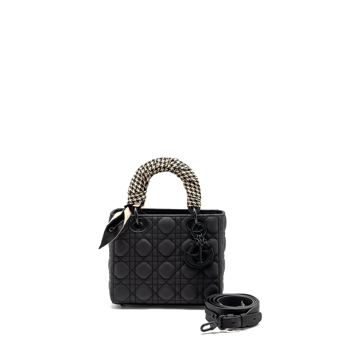 Dior Small My Lady Dior Cannage Calfskin So Black