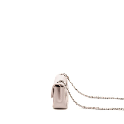 Chanel Mini Rectangular Flap Bag Lambskin Light Pink SHW (Microchip)