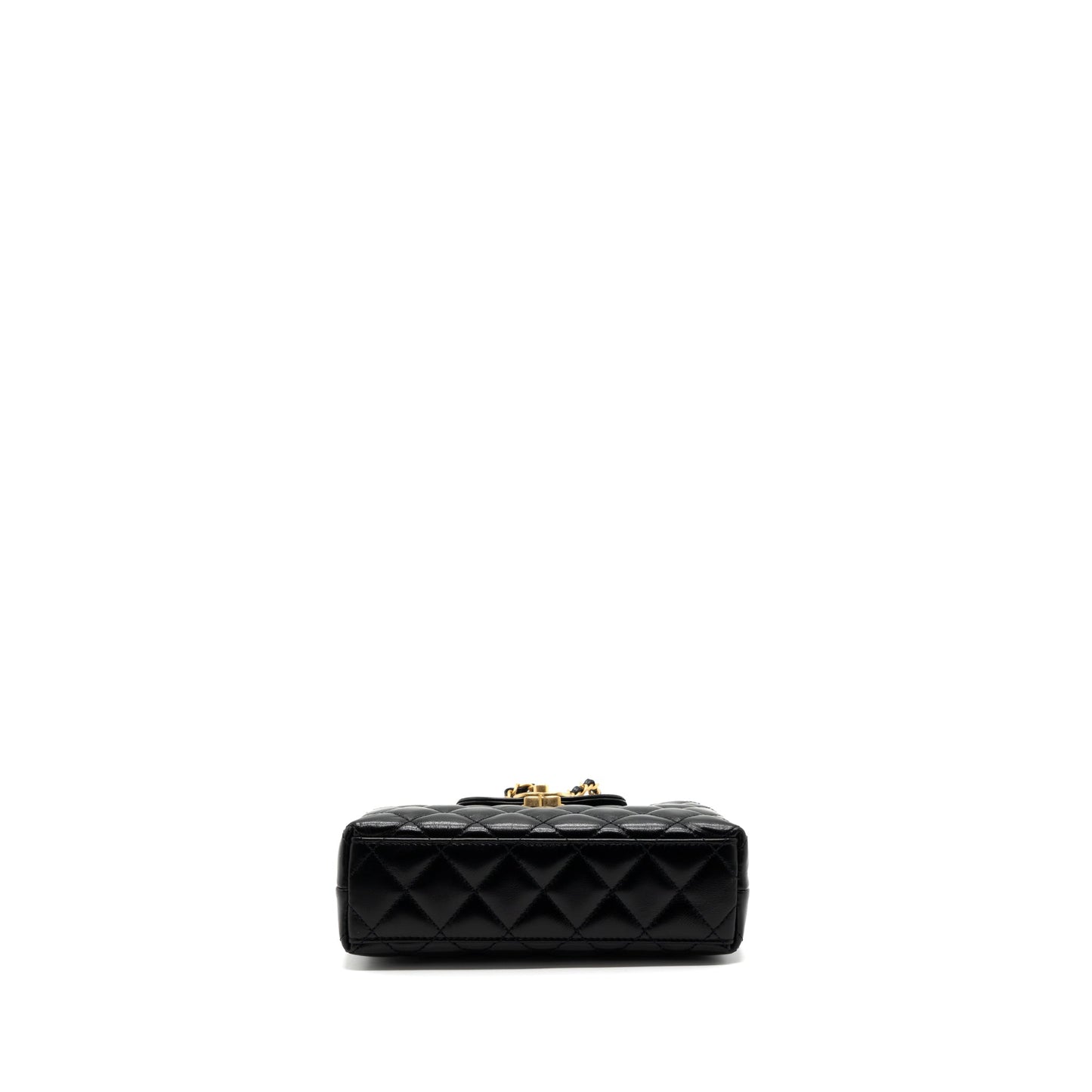 Chanel 23k Mini Shopping Tote Calfskin Black Brushed GHW(Microchip)