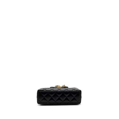 Chanel 23k Mini Shopping Tote Calfskin Black Brushed GHW(Microchip)