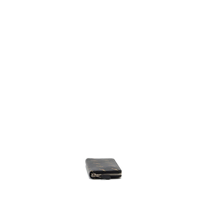 Balenciaga Logo Long Zip Wallet Calfskin Black