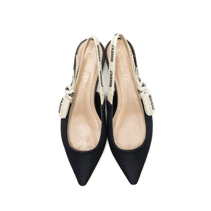 Dior size 35 Jâadior sling back fabric black