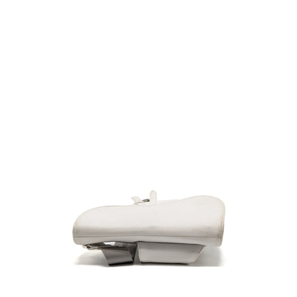 Dior Homme Saddle Belt Purse Calfskin White