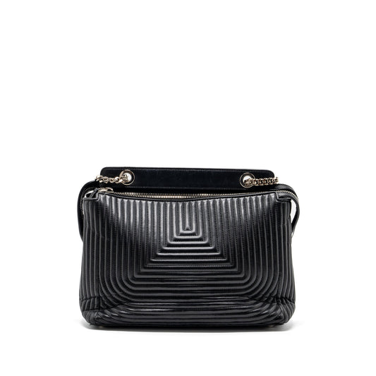 Fendi doctom chain Mini Purse leather black