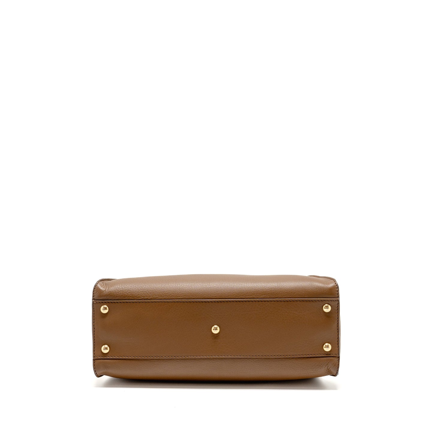 Fendi Medium Peekaboo Calfskin Tobacco