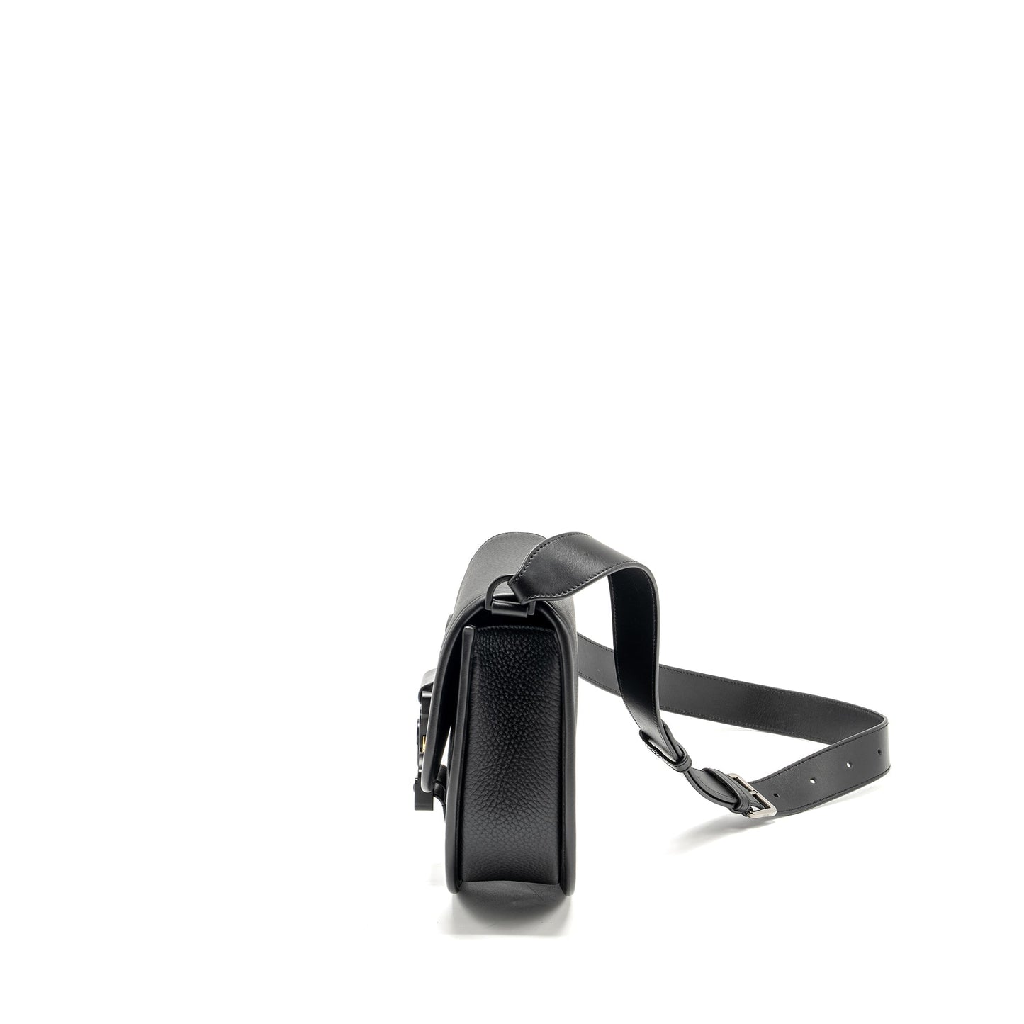 Dior Large Gallop Purse With Strap Grained Smooth Calfskin Black Silver/Gold Hardware