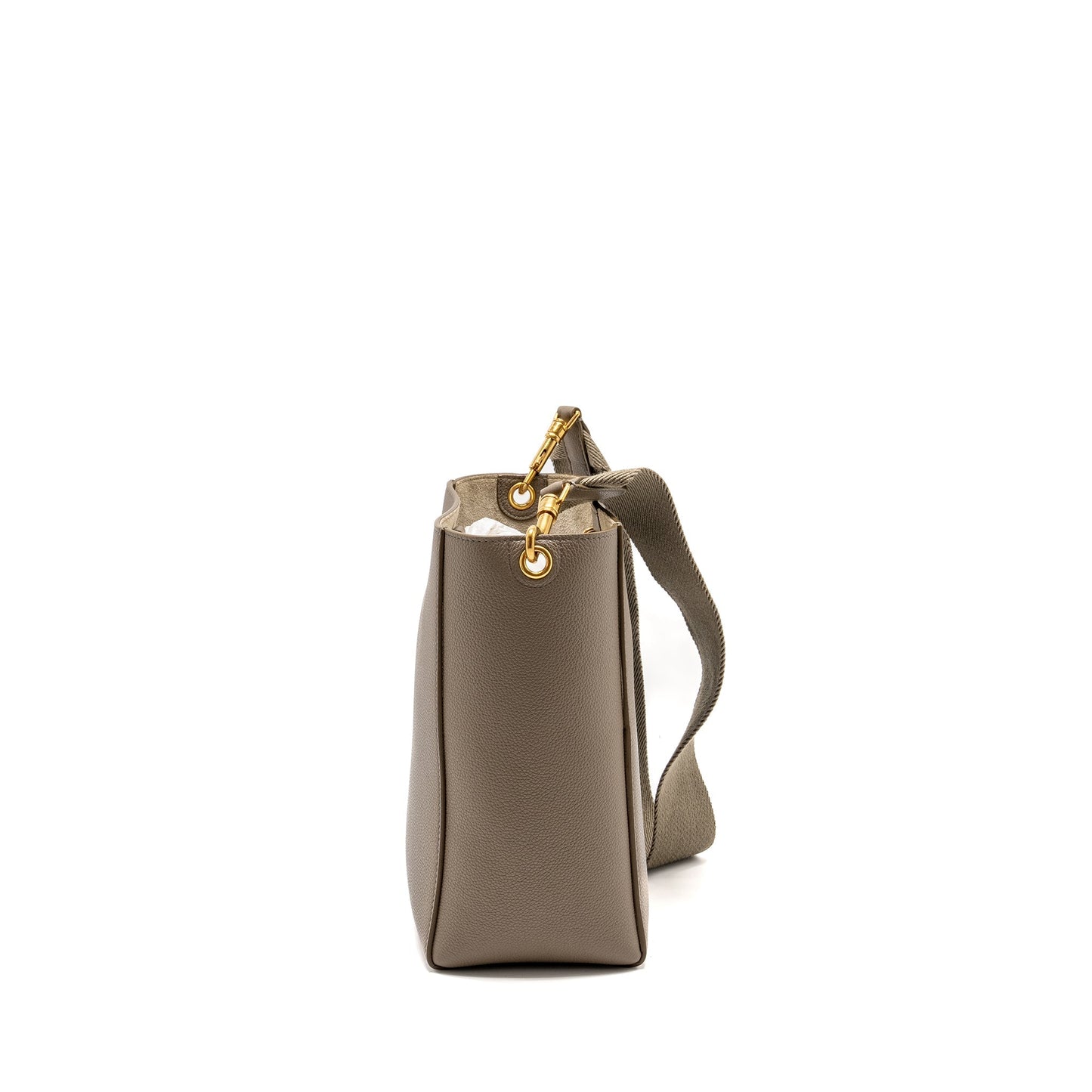 Celine Sangle Bucket Purse Calfskin Grey