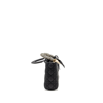 Dior Small My Lady Dior Cannage Calfskin So Black