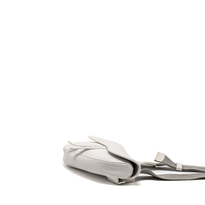 Dior Homme Saddle Belt Purse Calfskin White