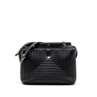 Fendi doctom chain Mini Purse leather black