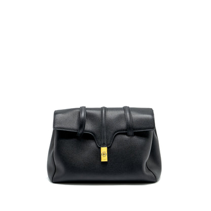 Celine Medium Soft 16 Purse Grained Calfskin Black