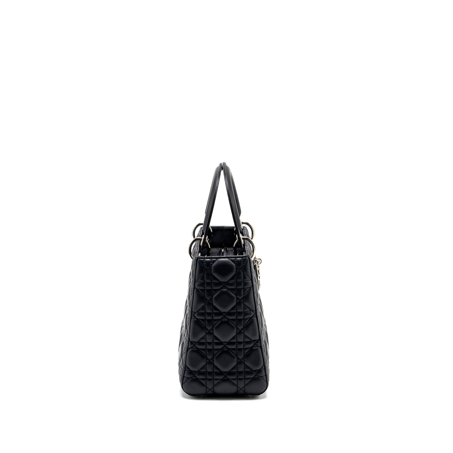 Medium Lady Dior Lambskin Dark Blue