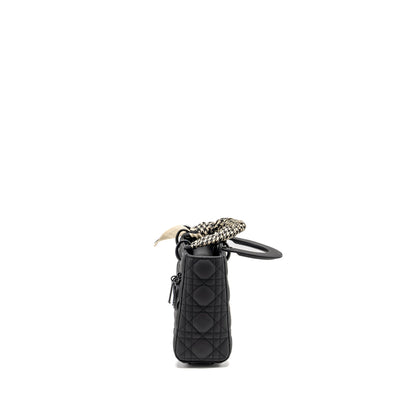 Dior Small My Lady Dior Cannage Calfskin So Black