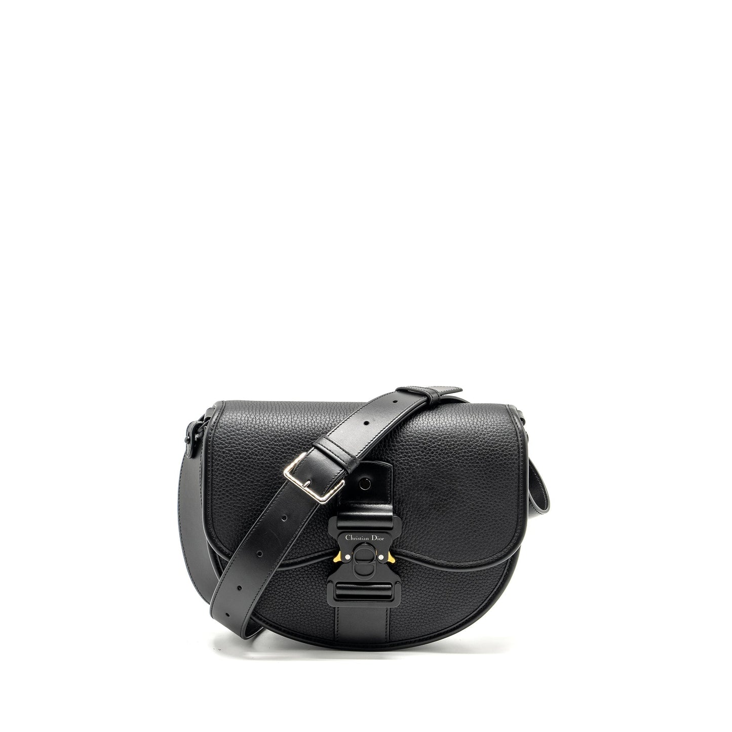 Dior Large Gallop Purse With Strap Grained Smooth Calfskin Black Silver/Gold Hardware