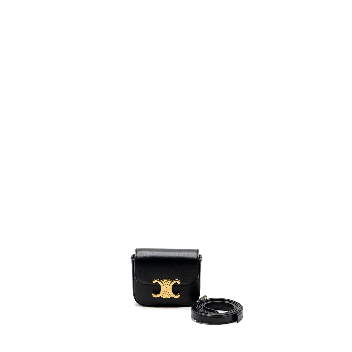 Celine mini Claude shiny calfskin black