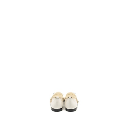 Chanel size 38.5 ballet flats white / black
