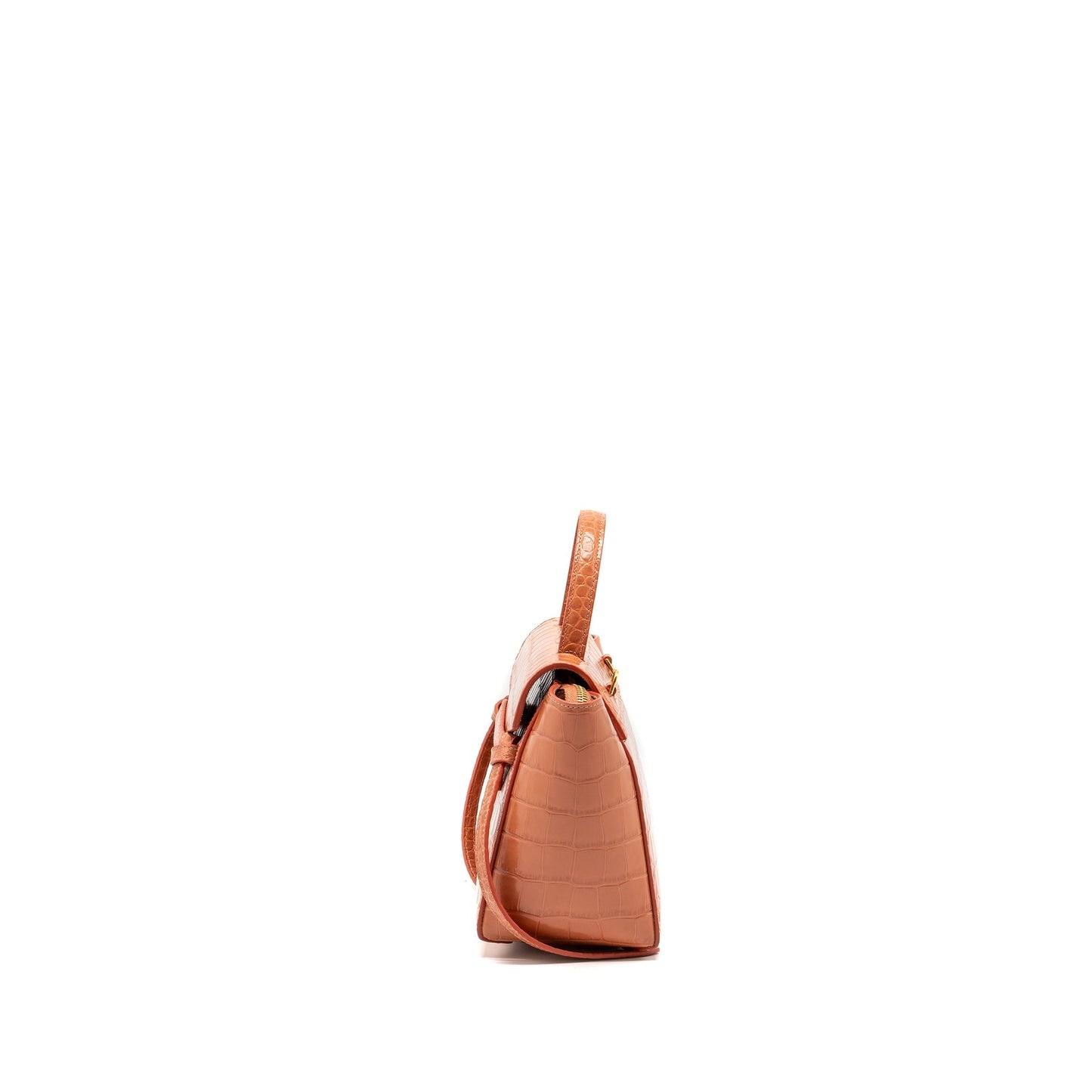 Celine Nano Belt Purse Crocodile-Embossed calfskin Lychee pink