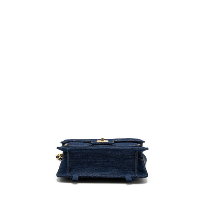 Chanel 23S Flap Backpack Denim Blue Brushed GHW (Microchip)
