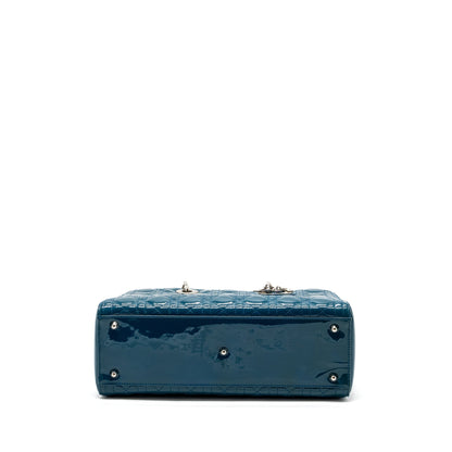 Dior large lady dior patent blue