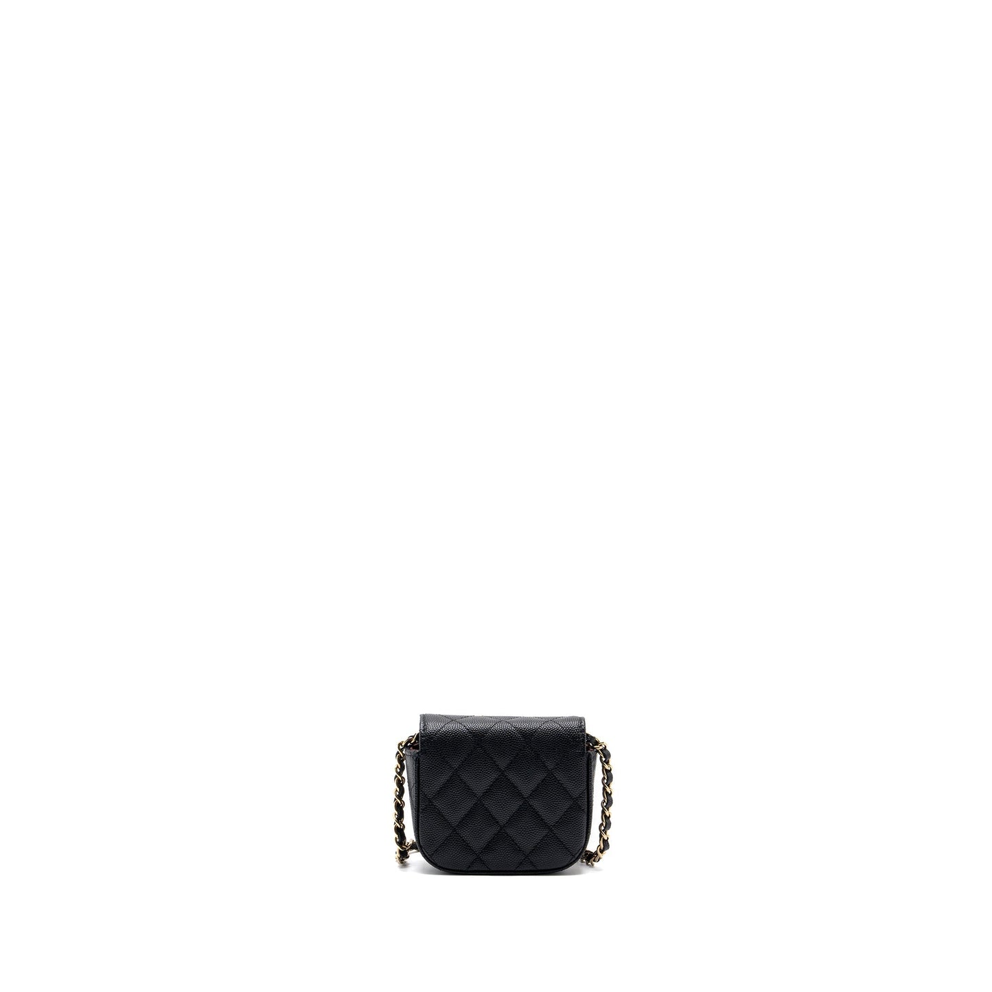 Chanel Mini Clutch With Chain Caviar Black LGHW (microchip)