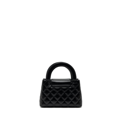 Chanel 23k Mini Shopping Bag Calfskin Black Brushed GHW(Microchip)