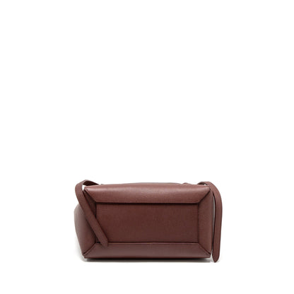 Celine Micro Belt Purse Grained Calfskin Burgundy